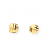 Perlen aus Stainless Steel - Rostfreiem Stahl 3 mm Gold