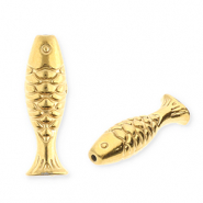 Perlen aus Stainless Steel - Rostfreiem Stahl Fish Gold