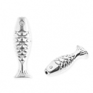 Perlen aus Stainless Steel - Rostfreiem Stahl Fish Silver