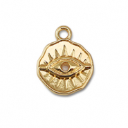 Anh&auml;nger Metall Heart Eye of Providence Peach gold