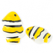 Keramik Perlen Clownfish Yellow-white-black