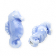 Keramik Perlen Seahorse Blue