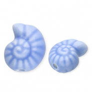 Keramik Perlen Shell Blue