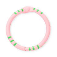 Farbiges Zubeh&ouml;r F&uuml;r Schl&uuml;ssel Anh&auml;nger Ring Light pink-green