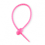 Farbiges Zubeh&ouml;r Zierkabelbinder aus Silikon Neon pink