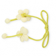 Statement-Anh&auml;nger Flower Light yellow-lime green