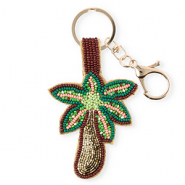 Schl&uuml;sselanh&auml;nger Palmtree Gold-brown-green