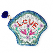 Geldb&ouml;rse Shell "LOVE" Blue-green-white-red