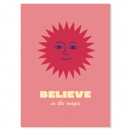 BY31&reg; Karten f&uuml;r Schmuck "Believe in the magic" Red-coral pink-yellow-blue