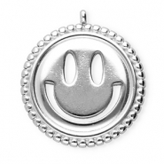 BY31® Anhänger aus Stainless Steel - Rostfreiem Stahl Smiley Silver