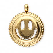 BY31® Anhänger aus Stainless Steel - Rostfreiem Stahl Smiley Gold