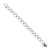 BY31® Zubehör aus Stainless Steel - Rostfreiem Stahl Verlängerungsketten Set Heart Silver