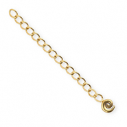 BY31® Zubehör aus Stainless Steel - Rostfreiem Stahl Verlängerungsketten Set Spiral Gold
