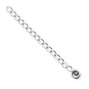 BY31® Zubehör aus Stainless Steel - Rostfreiem Stahl Verlängerungsketten Set Spiral Silver