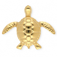 Statement Broschen aus Stainless Steel - Rostfreiem Stahl Turtle Gold