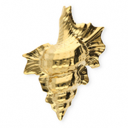 Statement Broschen aus Stainless Steel - Rostfreiem Stahl Shell Gold