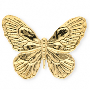 Statement Broschen aus Stainless Steel - Rostfreiem Stahl Butterfly Gold