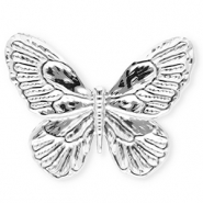 Statement Broschen aus Stainless Steel - Rostfreiem Stahl Butterfly Silver