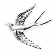 Statement Broschen aus Stainless Steel - Rostfreiem Stahl Swallow Silver