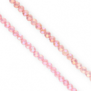 Facetten Top Glas Perlen Round 4&nbsp;mm Azalea pink-AB coating