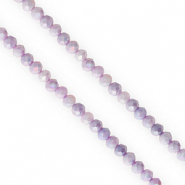 Facetten Top Glas Perlen 4x3 mm Rondellen Purple-AB coating