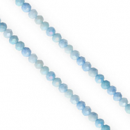 Facetten Top Glas Perlen 4x3 mm Rondellen Blue-AB coating