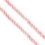 Facetten Top Glas Perlen 4x3 mm Rondellen Salmon pink-AB coating