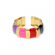Stainless Steel - Rostfrei Stahl Ringe Gold-multicolour