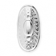 Stainless Steel - Rostfrei Stahl Ringe Oval with Sun Silver