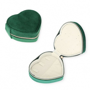 Schmuckschatulle f&uuml;r die Reise Heart Emerald green