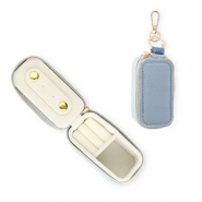Schmuckschatulle f&uuml;r die Reise mit Schl&uuml;sselanh&auml;nger Rectangle Grey blue