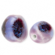 Keramik Perlen Irregular Purple-blue-port red