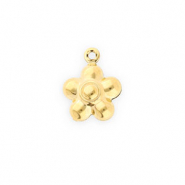 Anh&auml;nger aus Stainless Steel - Rostfreiem Stahl Flower Gold