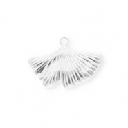 Anh&auml;nger aus Stainless Steel - Rostfreiem Stahl Ginkgo Leaf Silver