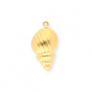 Anh&auml;nger aus Stainless Steel - Rostfreiem Stahl Shell Gold