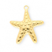 Anh&auml;nger aus Stainless Steel - Rostfreiem Stahl Starfish Gold