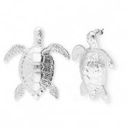 Musthave Ohrringe&nbsp;/&nbsp;Ohrstecker Turtle mit Rostfrei Stahl-Stecker Silver