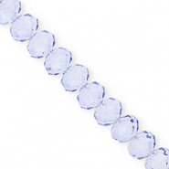 Facetten Top Glas Perlen 12x9&nbsp;mm Rondellen Blue