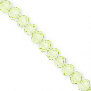 Facetten Top Glas Perlen 8x6&nbsp;mm Rondellen Light green
