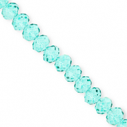 Facetten Top Glas Perlen 8x6&nbsp;mm Rondellen Turquoise green