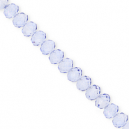 Facetten Top Glas Perlen 6x5&nbsp;mm Rondellen Blue