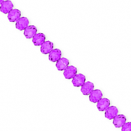 Facetten Top Glas Perlen 6x5&nbsp;mm Rondellen Grape purple
