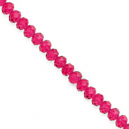 Facetten Top Glas Perlen 6x5&nbsp;mm Rondellen Cherry pink