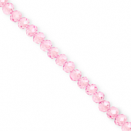 Facetten Top Glas Perlen 6x5&nbsp;mm Rondellen Light pink
