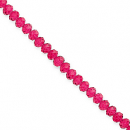 Facetten Top Glas Perlen 4x3&nbsp;mm Rondellen Cherry pink