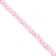 Facetten Top Glas Perlen 4x3&nbsp;mm Rondellen Light pink