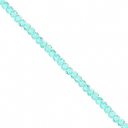 Facetten Top Glas Perlen 3x2&nbsp;mm Rondellen Turquoise green