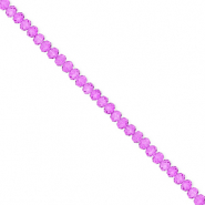 Facetten Top Glas Perlen 3x2&nbsp;mm Rondellen Purple