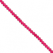 Facetten Top Glas Perlen 3x2&nbsp;mm Rondellen Cherry pink