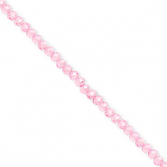 Facetten Top Glas Perlen 3x2&nbsp;mm Rondellen Light pink